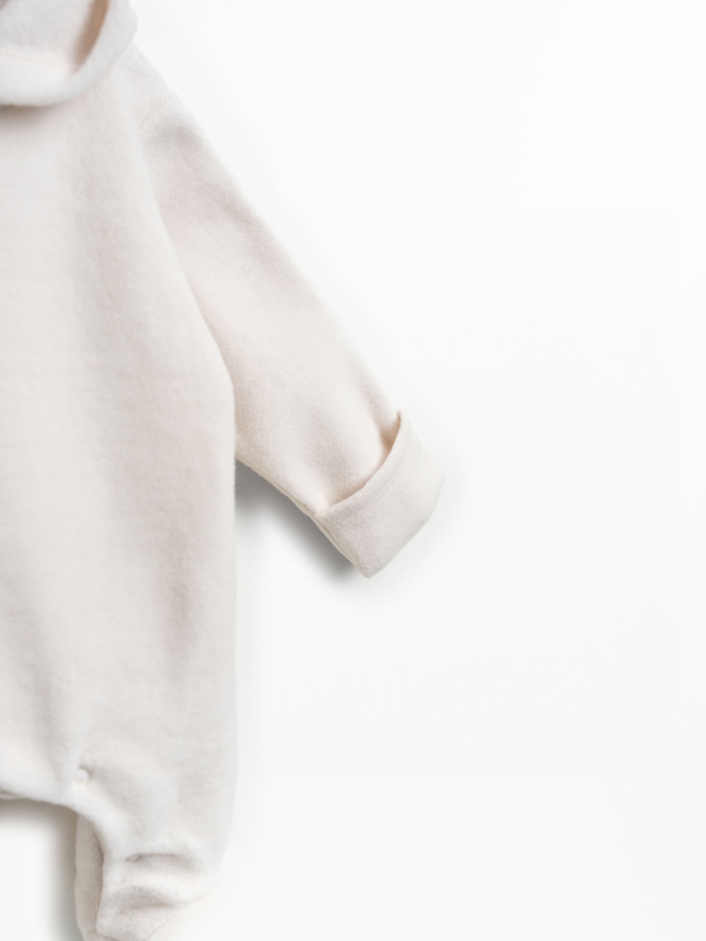 Macacão de malha polar em algodão orgânico