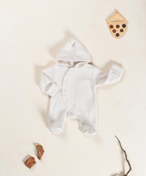 Macac�o de malha polar em algod�o org�nico