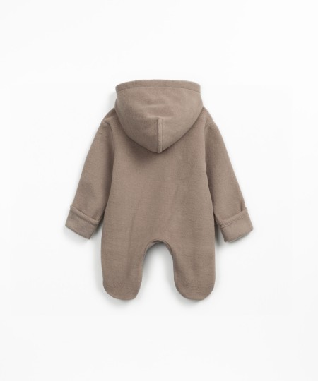 Fleece knit jumpsuit in organic cotton
