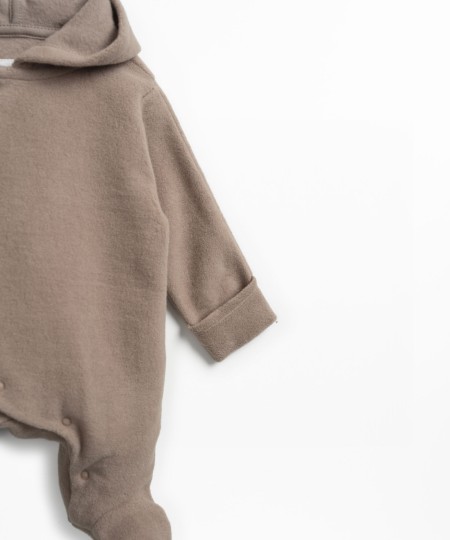 Fleece knit jumpsuit in organic cotton