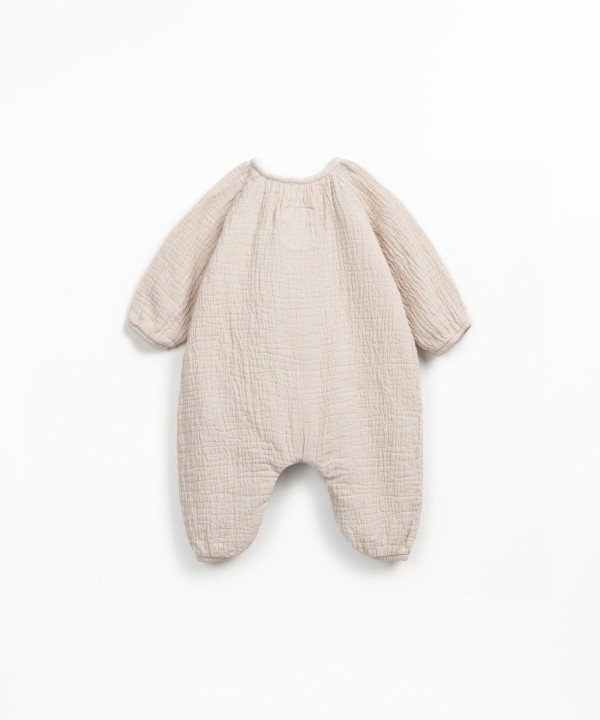 Fabric jumpsuit in natural fibers