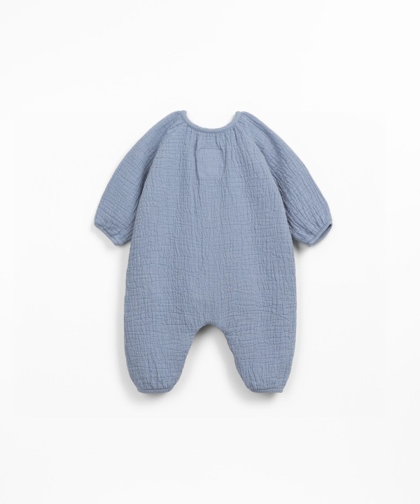 Fabric jumpsuit in natural fibers