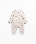 Jumpsuit with strawberry tree print