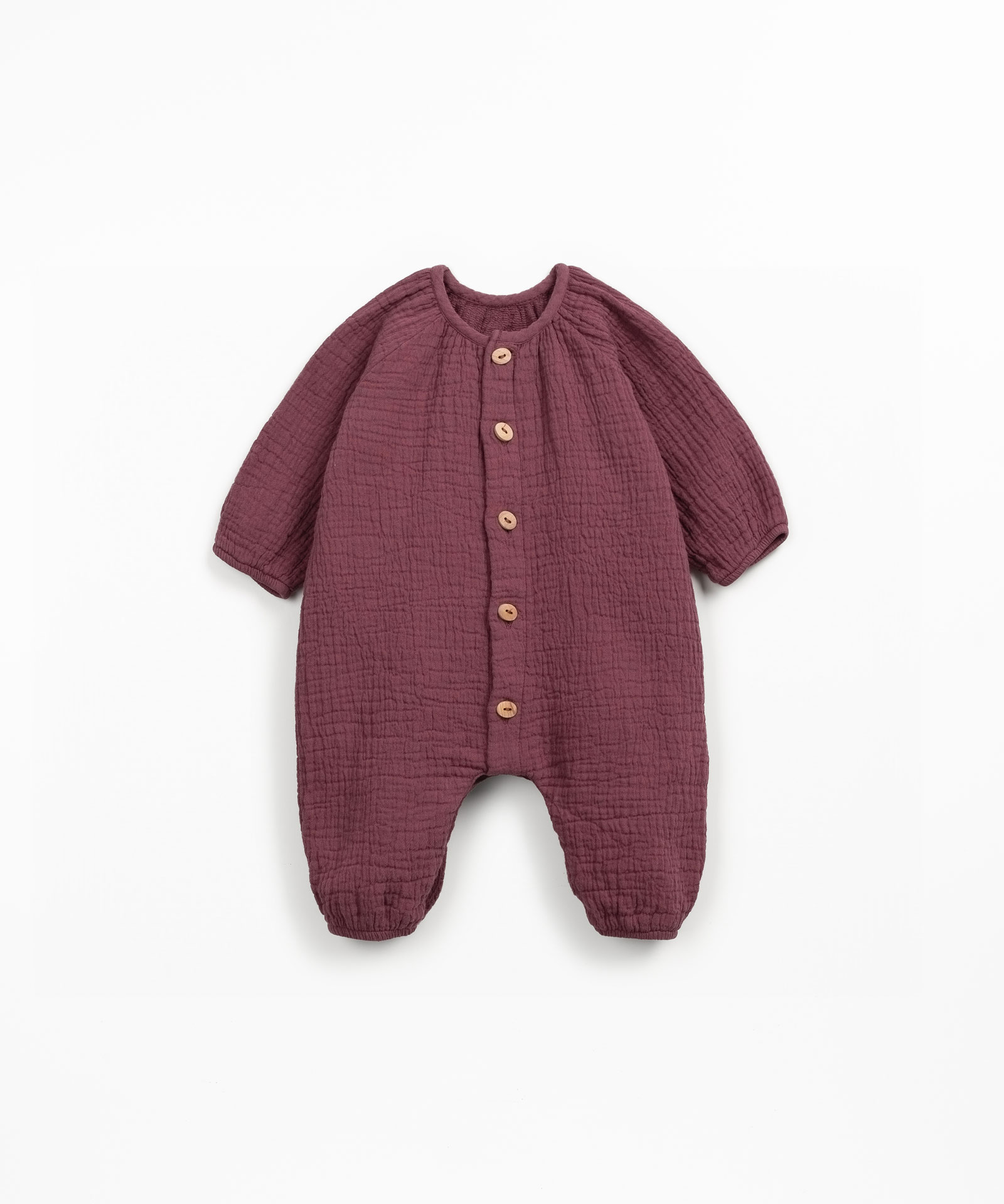 Fabric jumpsuit in natural fibers