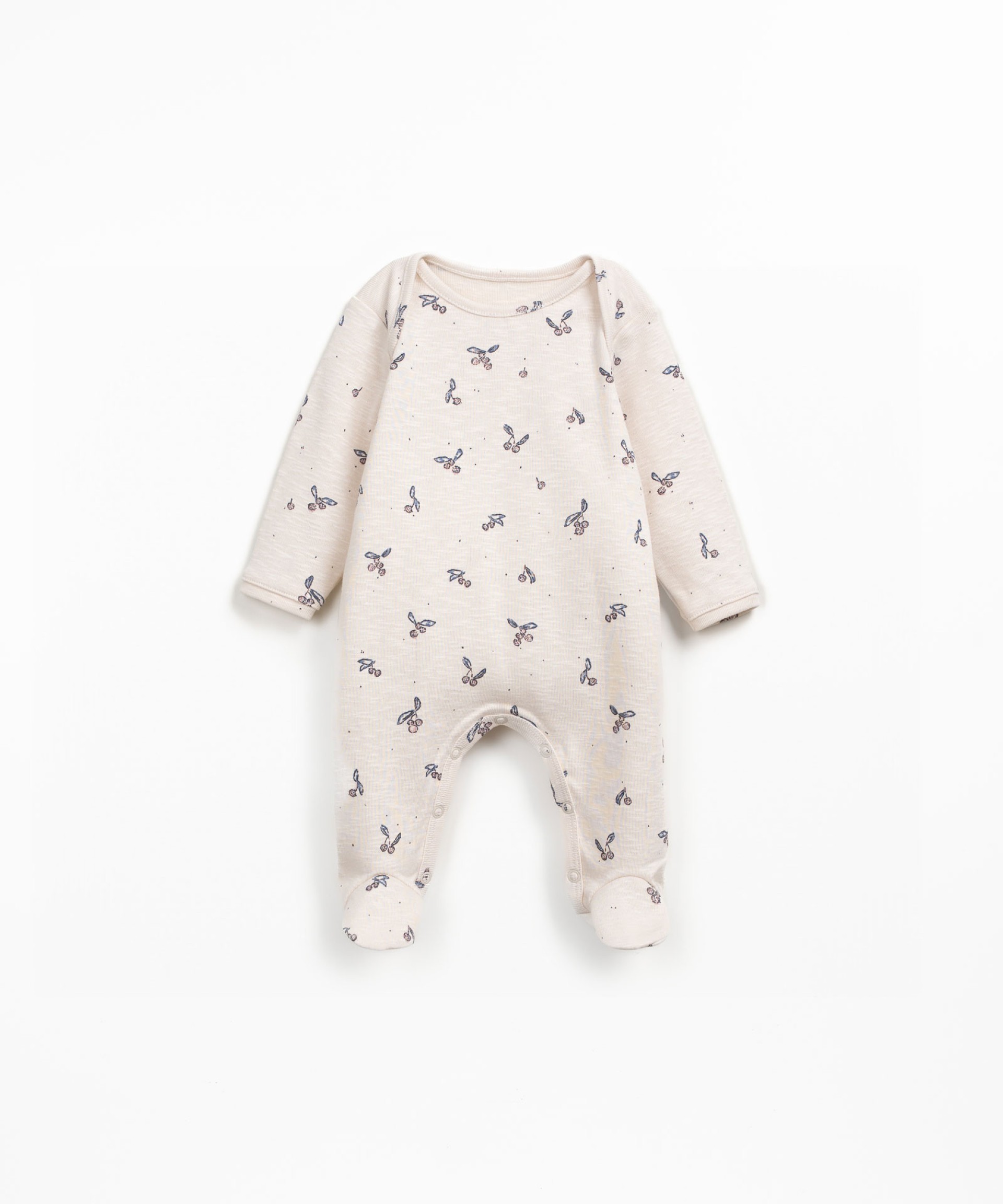 Jumpsuit with strawberry tree print