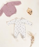 Jumpsuit with strawberry tree print