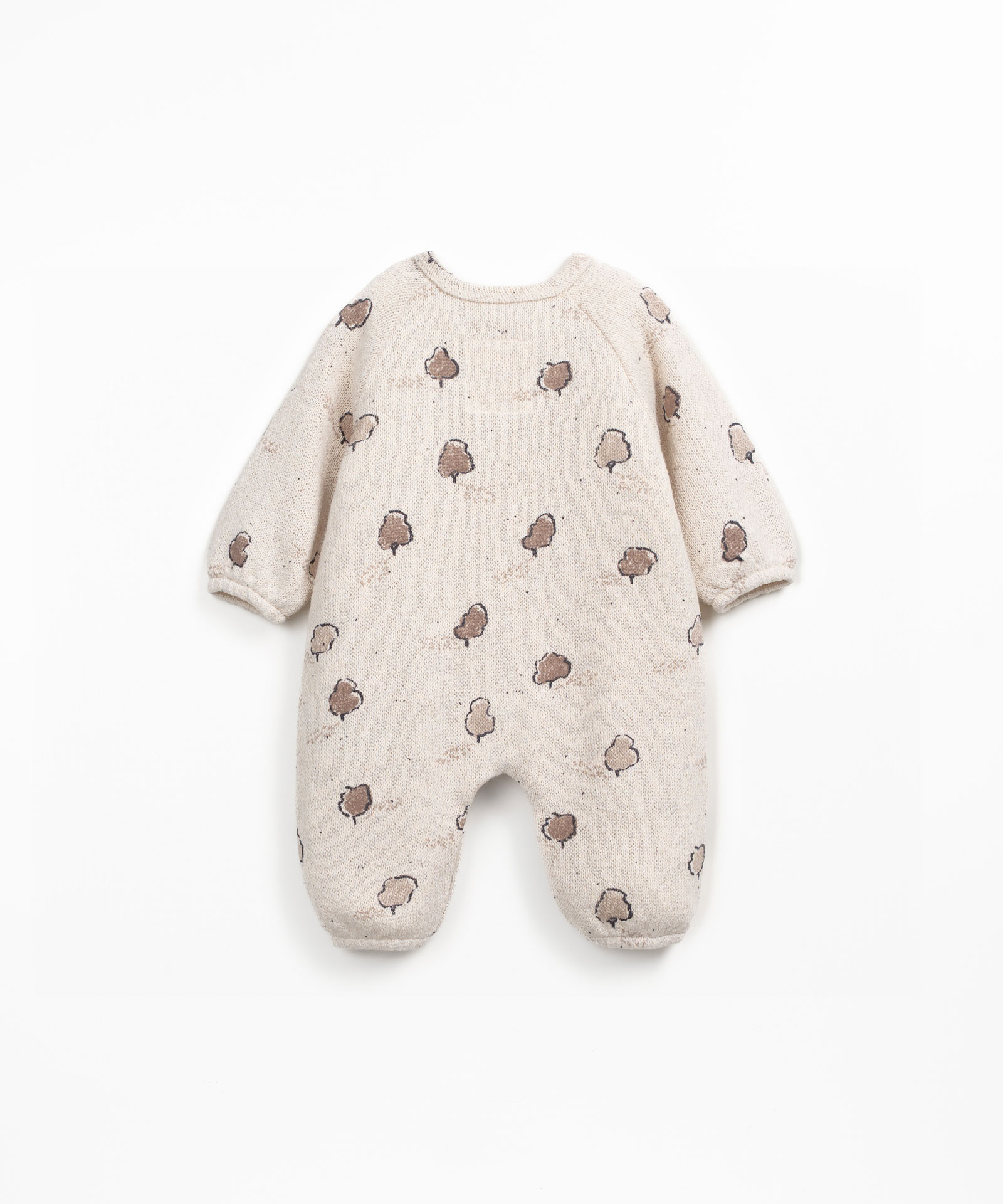Knit onesie with brushed interior