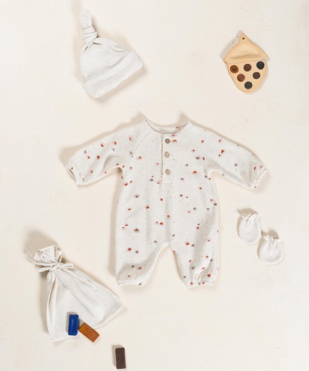 Jersey jumpsuit with brushed interior