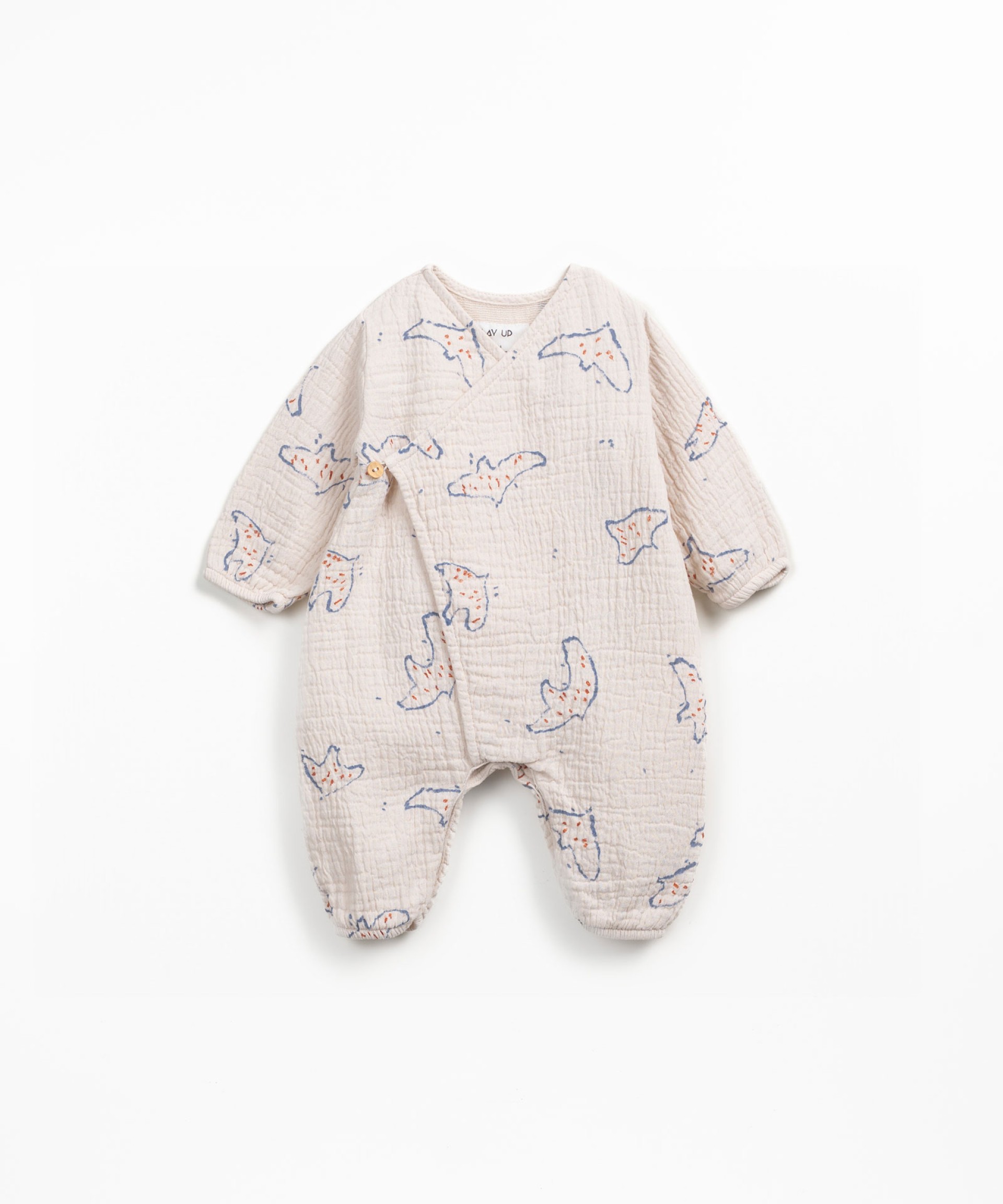 Pelele de tejido con estampado de pjaros