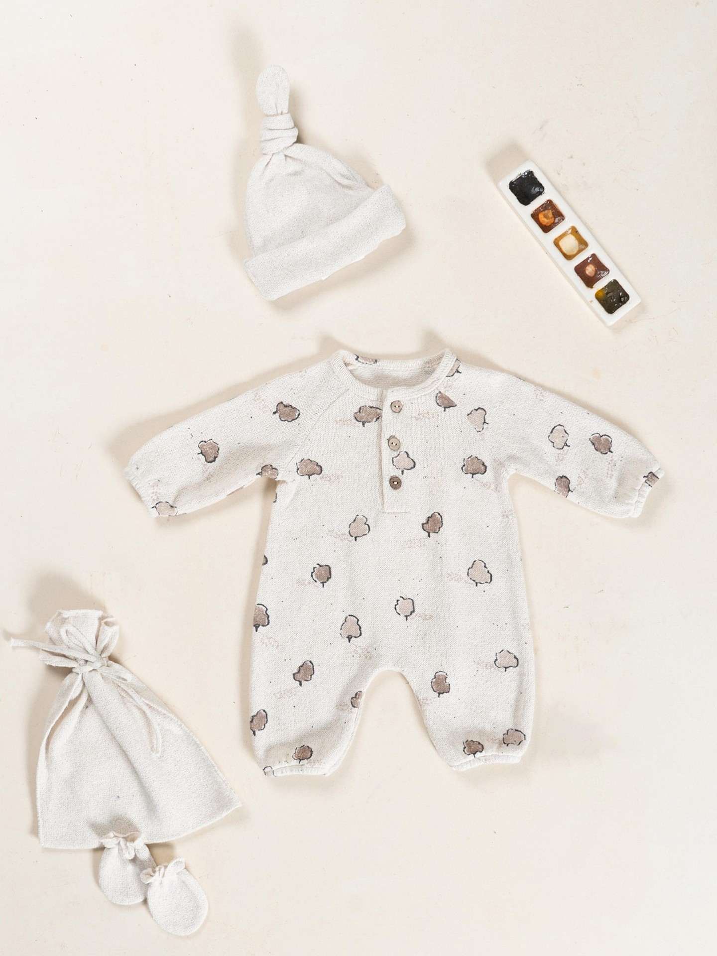 Macacão de malha com carda interior