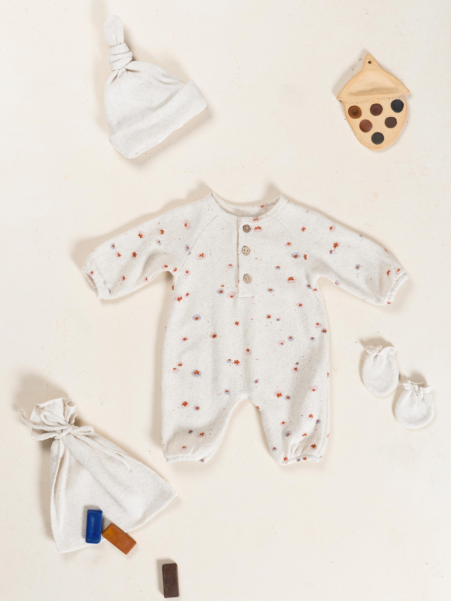 Macacão de malha com carda interior