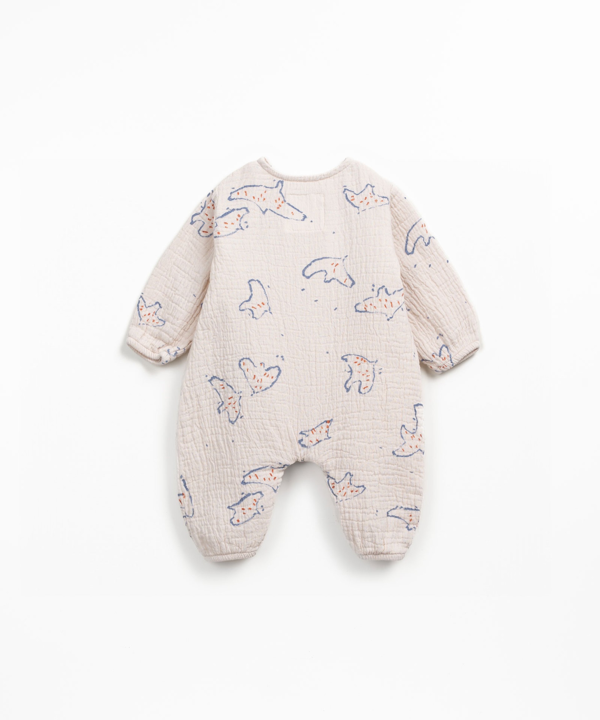 Pelele de tejido con estampado de pjaros