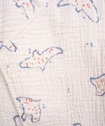 Pelele de tejido con estampado de pjaros