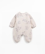 Pelele de tejido con estampado de pjaros