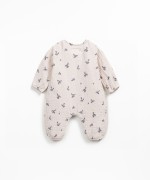 Pelele de tela con estampado de madroos