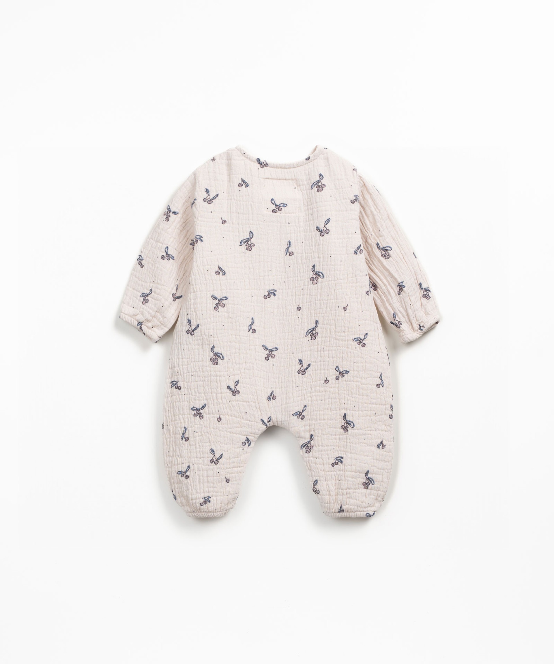 Pelele de tela con estampado de madroos