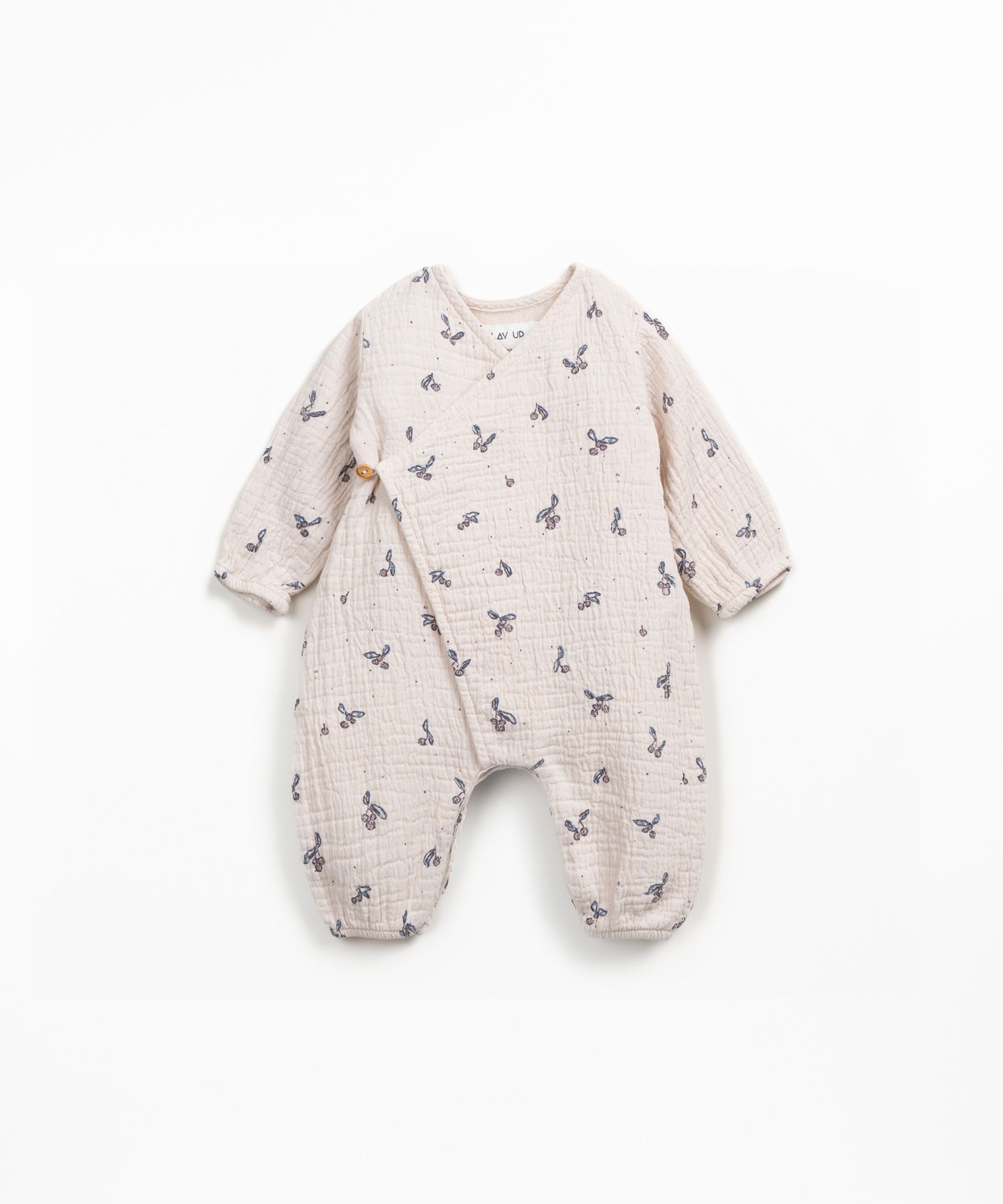 Pelele de tela con estampado de madroos