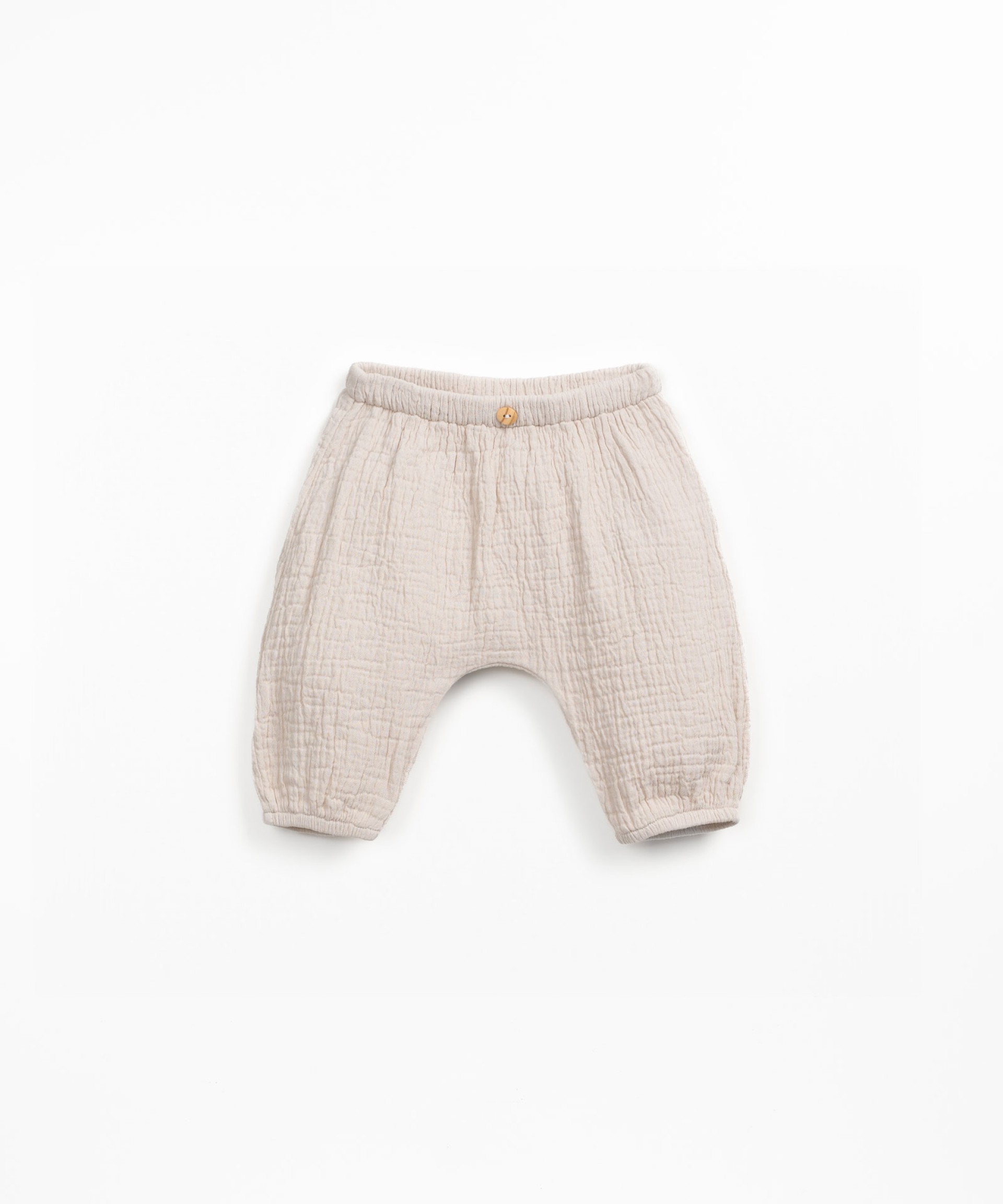 Pantalones de tejido de algodn con cintura elstica