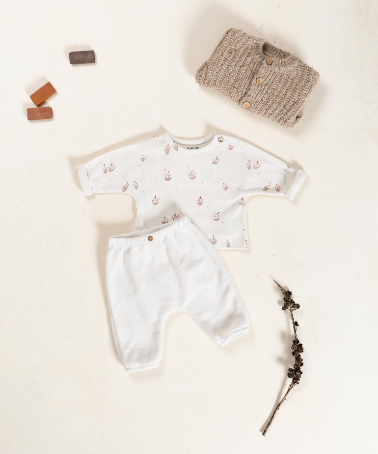 Fleece knit trousers