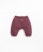 Pantalones de tela de algodn con cinturilla elstica