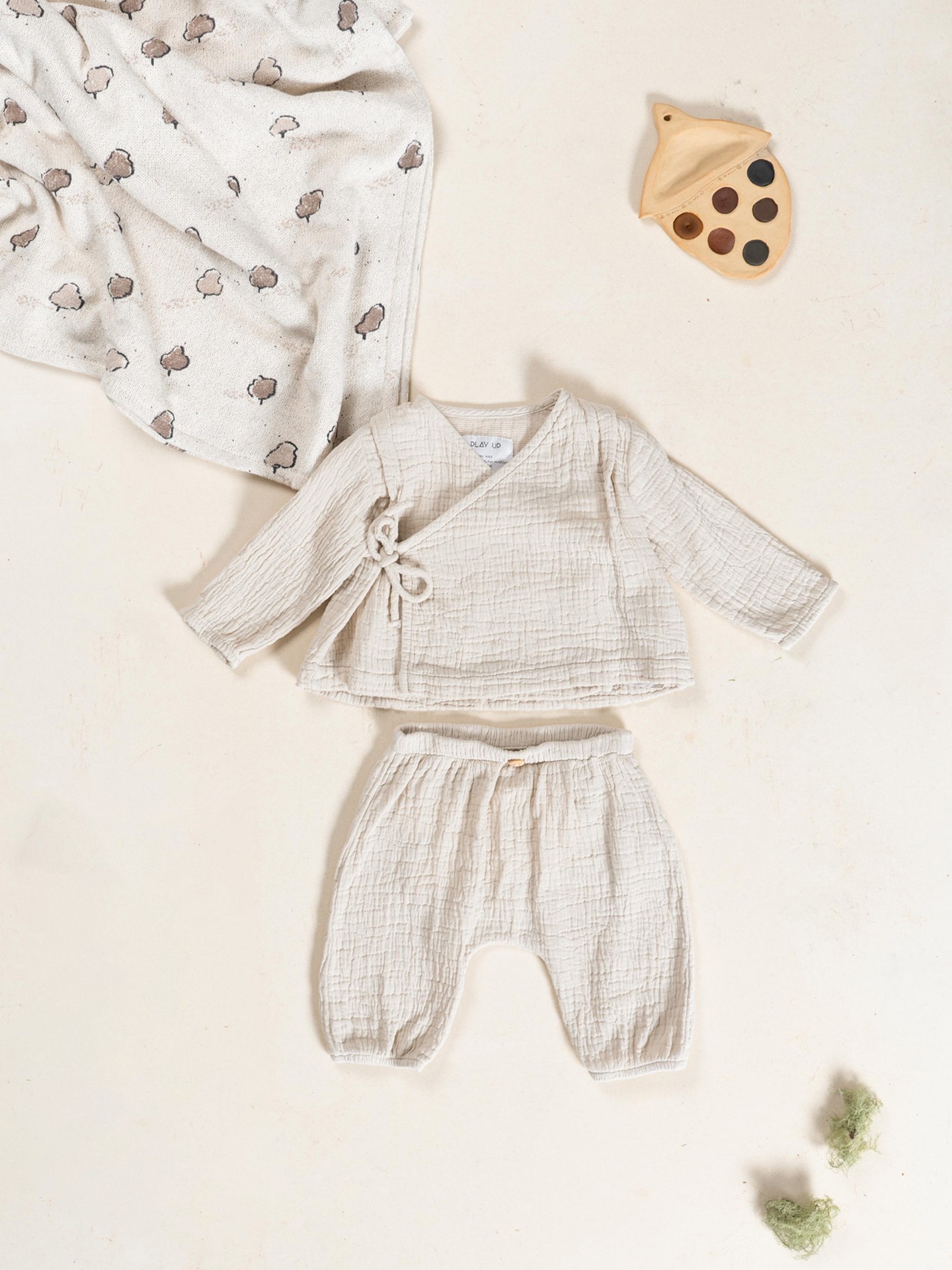 Calça de tecido em algodão