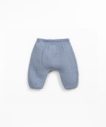 Pantalones de tela de algodn con cinturilla elstica