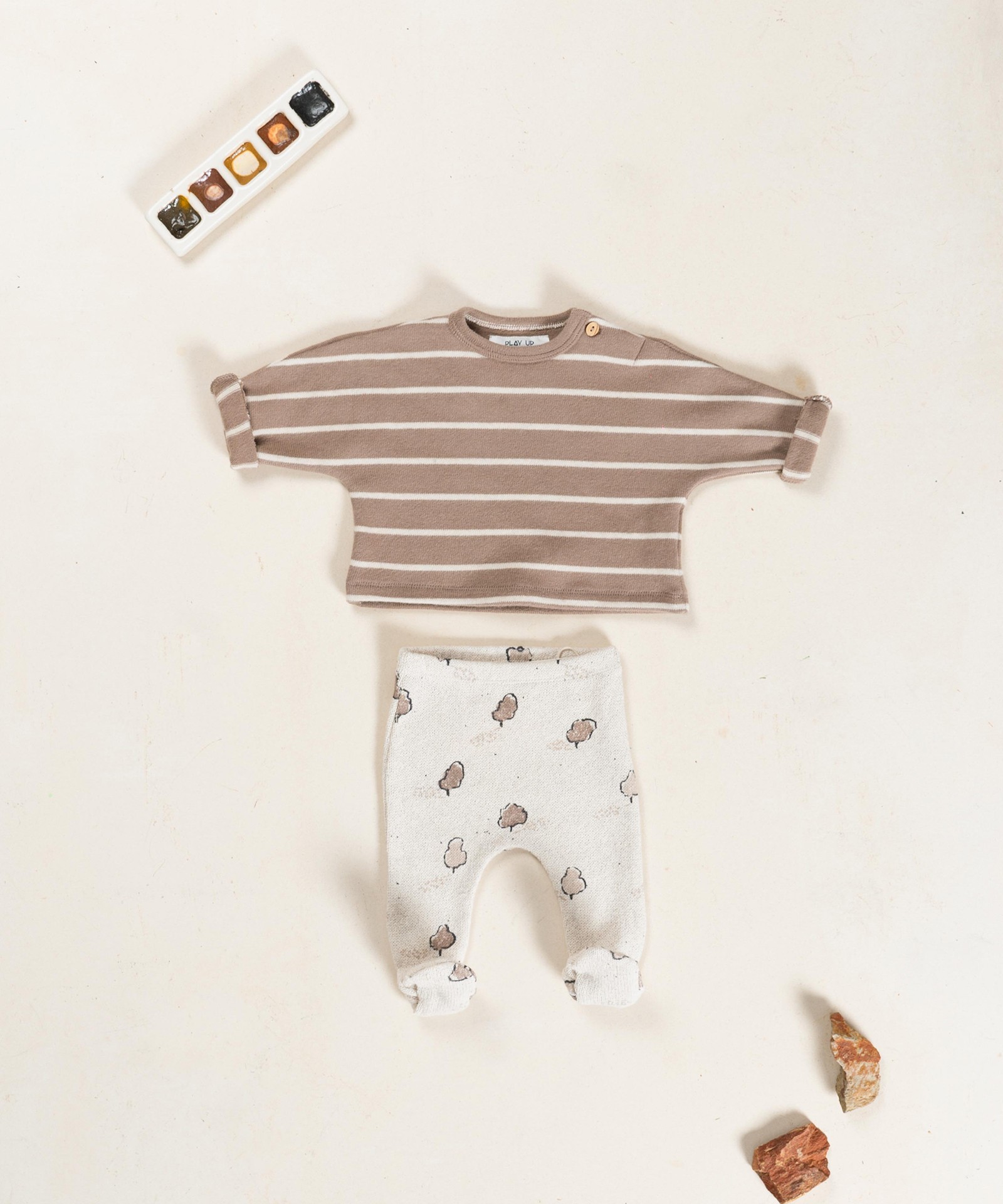 Jersey trousers in a mix of organic cotton and regenerative cotton