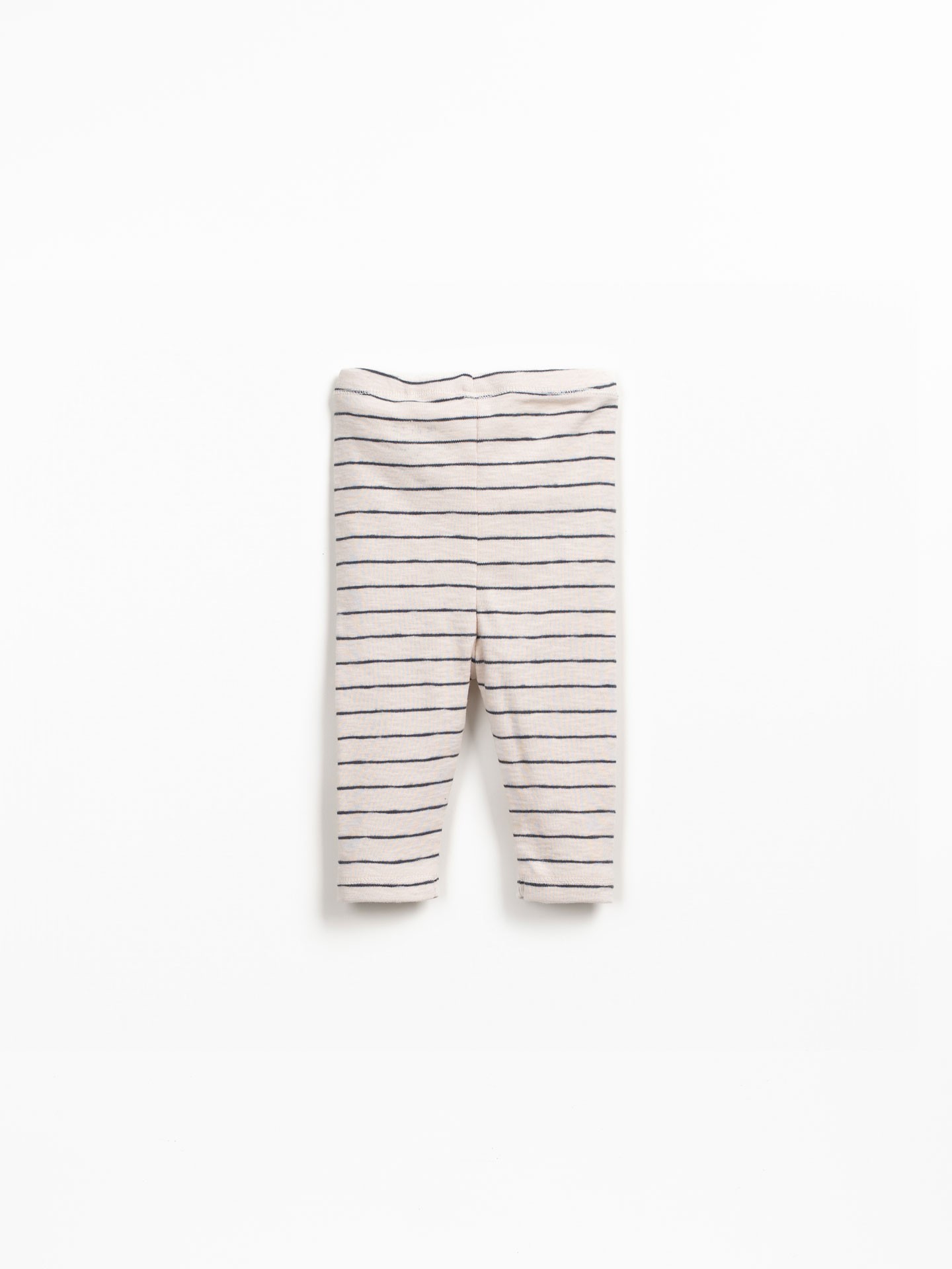 Leggings às riscas em algodão orgânico