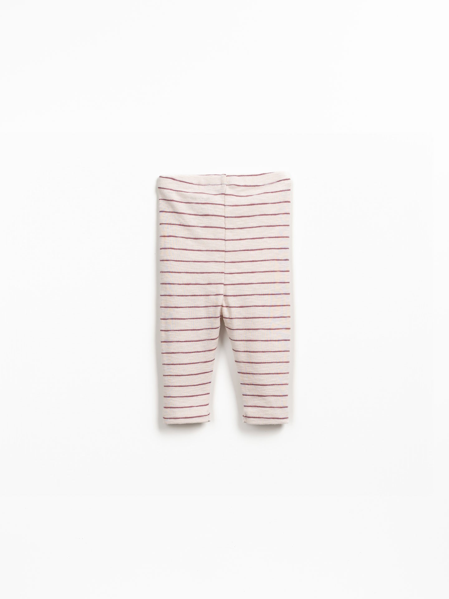 Leggings às riscas em algodão orgânico