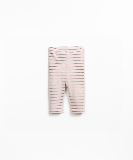 Striped leggings in organic cotton
