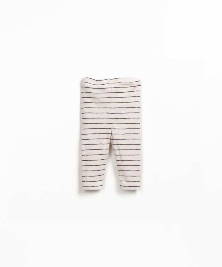 Striped leggings in organic cotton