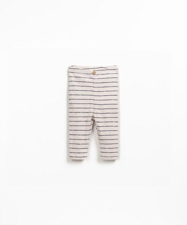 Leggings �s riscas em algod�o org�nico