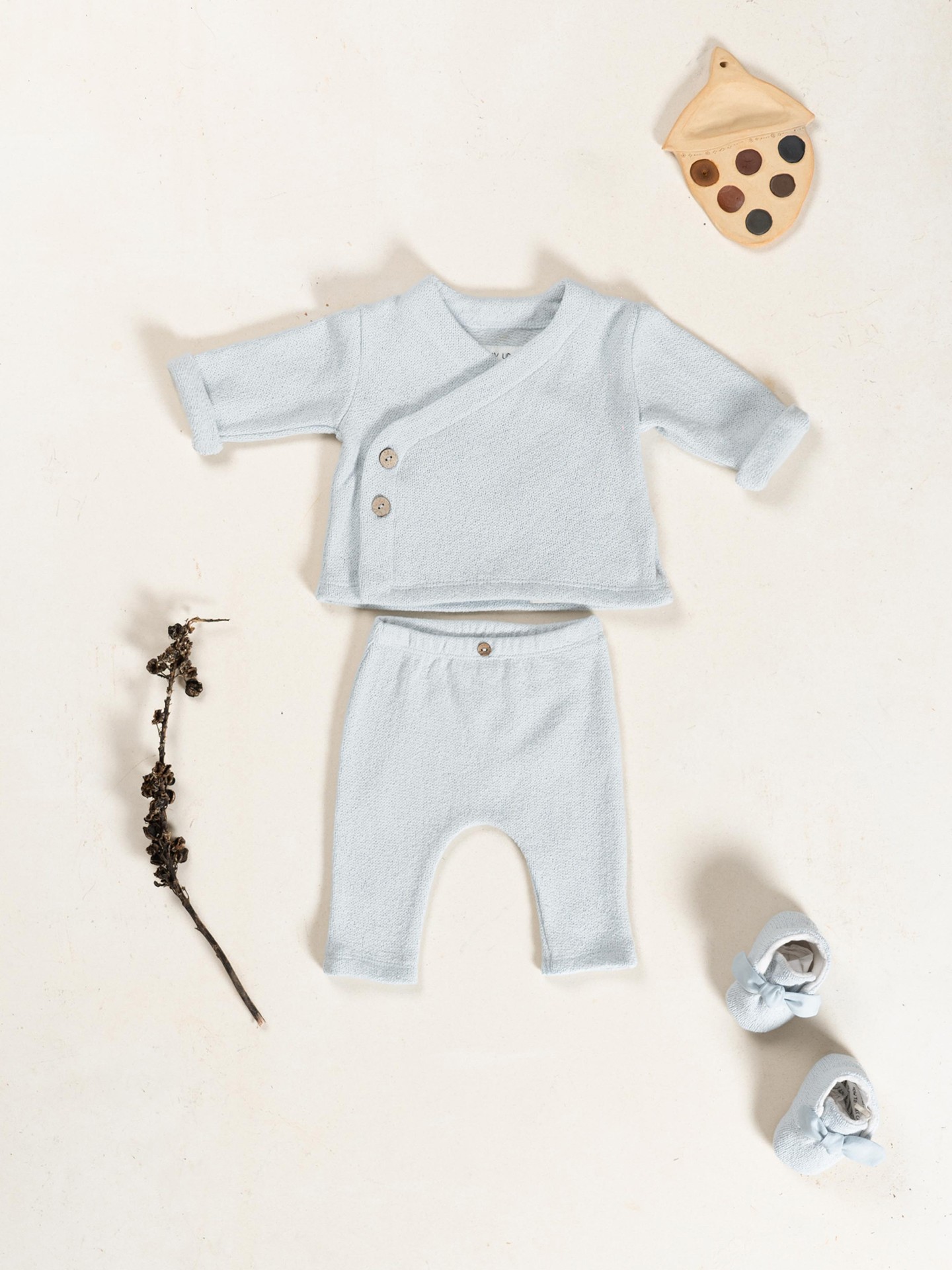 Leggings com mistura de algodão regenerativo e algodão reciclado