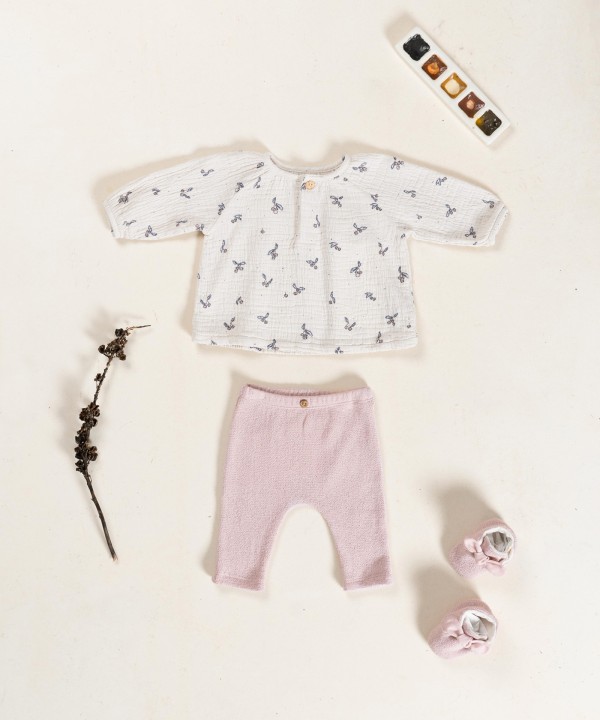 Leggings com mistura de algod�o regenerativo e algod�o reciclado