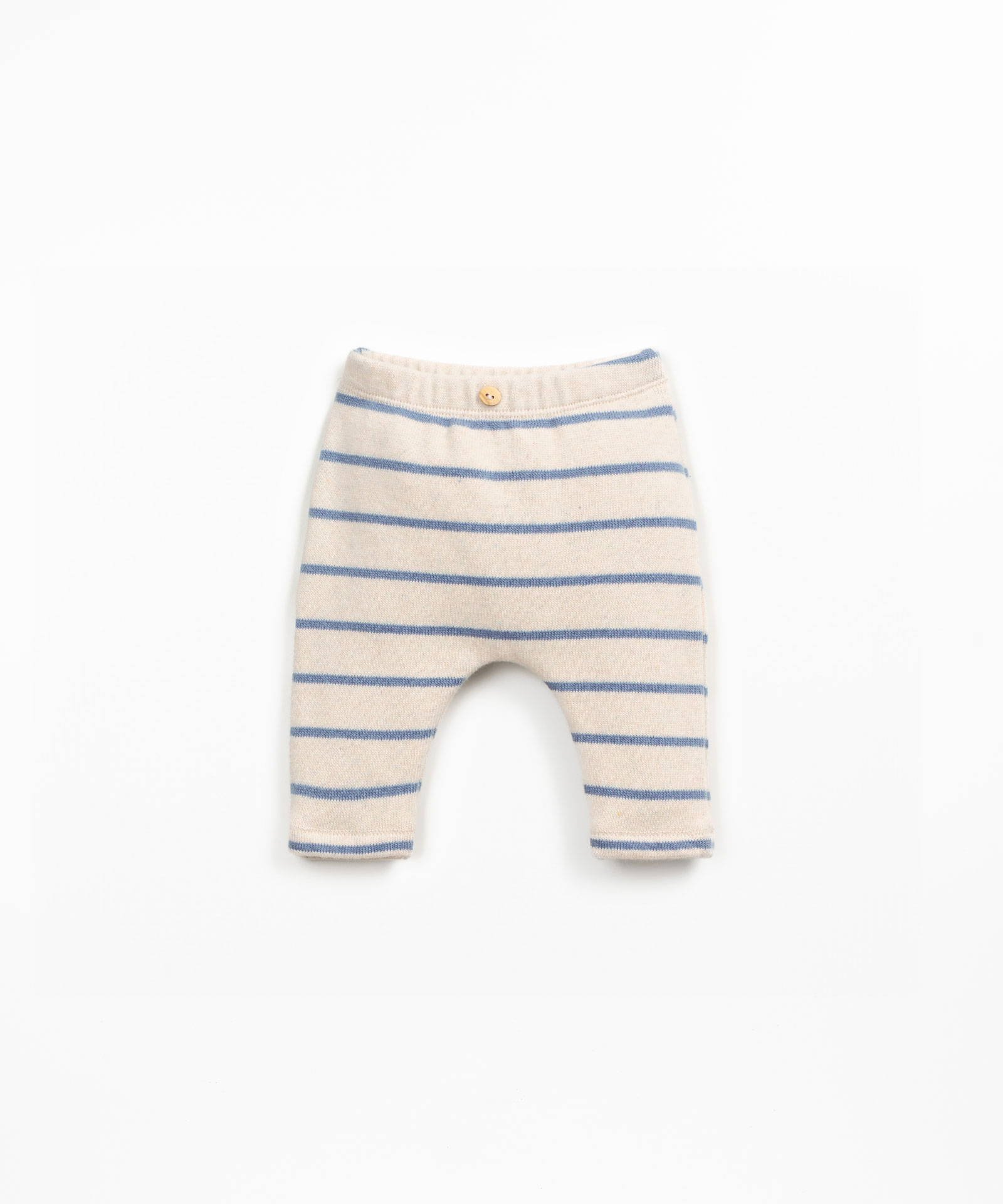Striped leggings with brushed interior