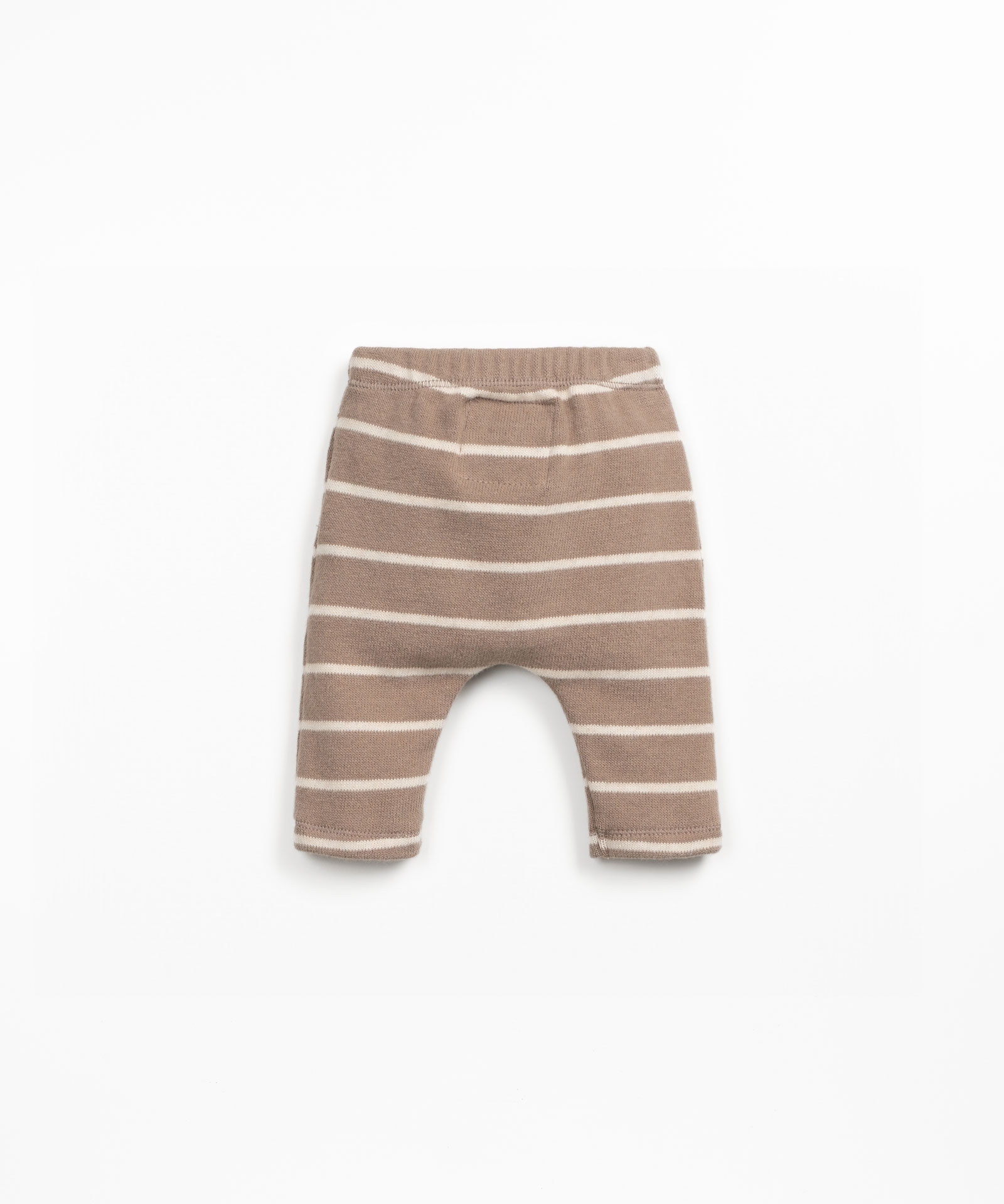 Striped leggings with brushed interior
