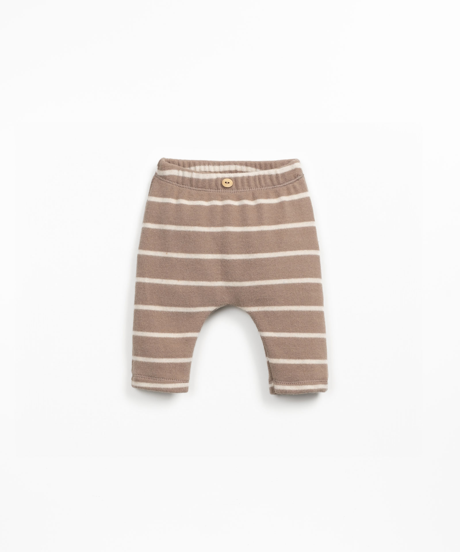 Striped leggings with brushed interior