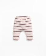 Leggings de punto a rayas