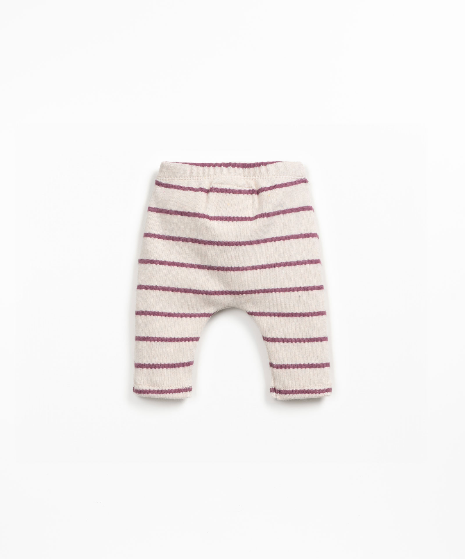 Striped leggings with brushed interior