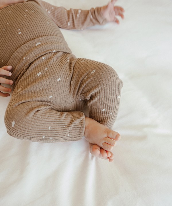 Knit leggings with print