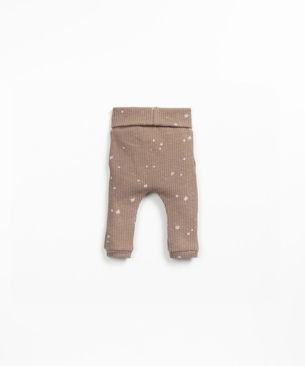 Knit leggings with print