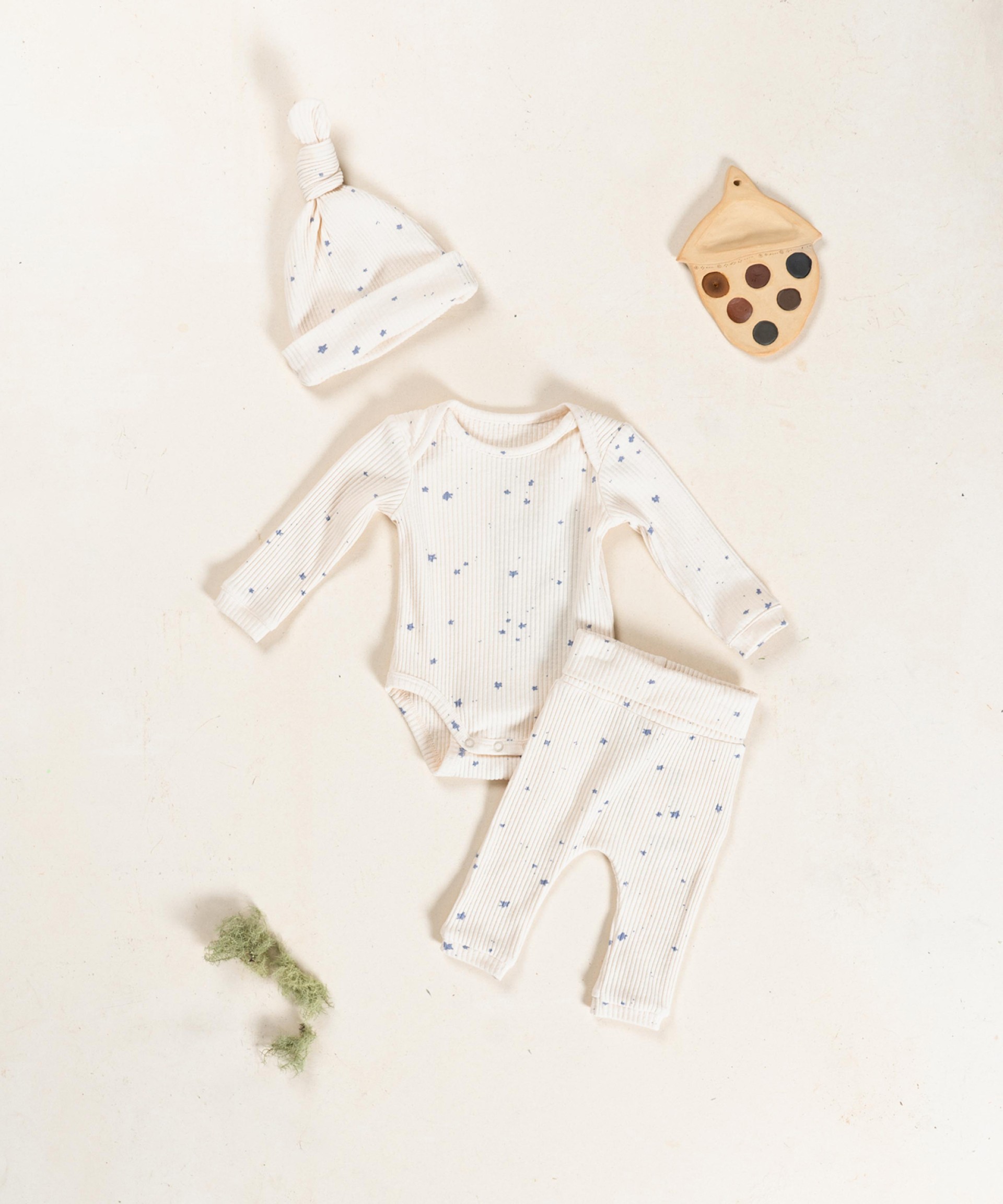 Leggings de punto con estampado de arndanos