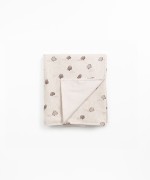 Muselina con estampado de rboles