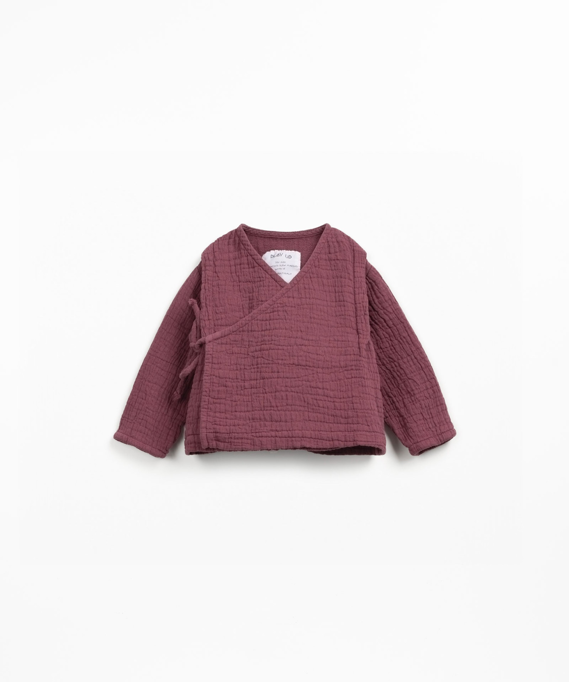 Blusa cruzada en tejido de algodn