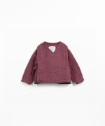 Blusa cruzada en tejido de algodn