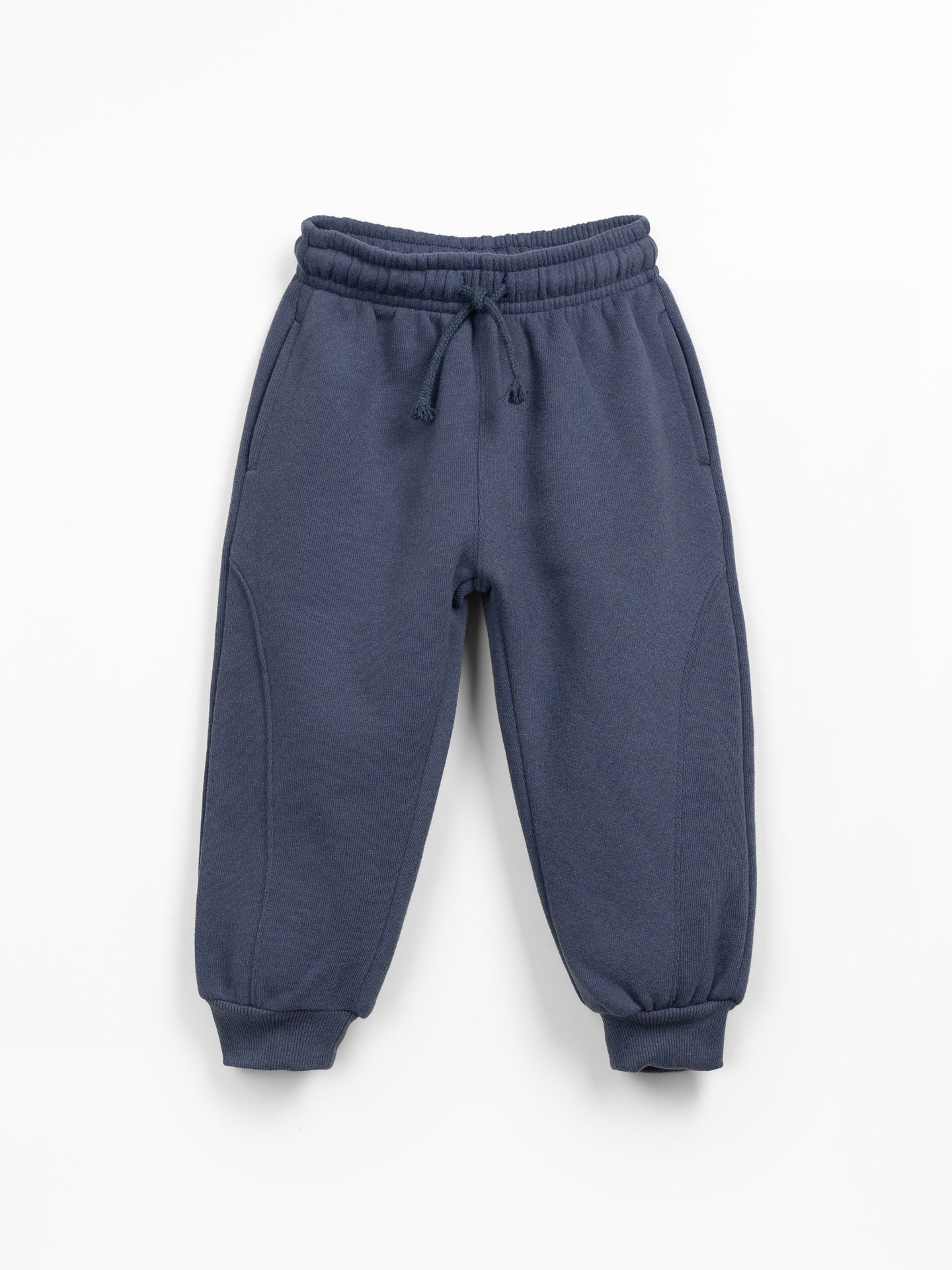 Jersey trousers with cotton, recycled cotton, and recycled polyester