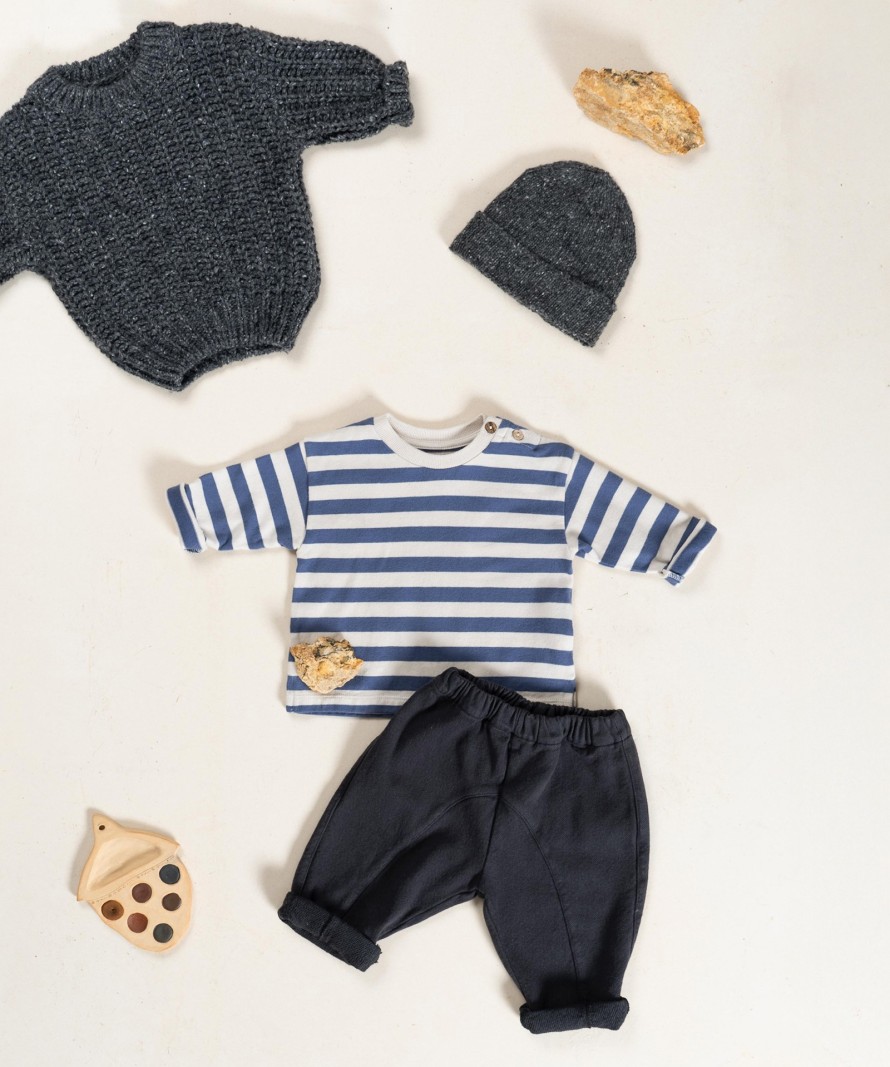 T-shirt in blend of organic cotton and recycled cotton