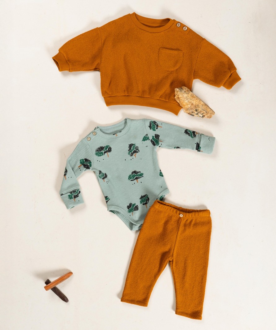 Knit sweater in a blend of organic cotton and regenerative cotton