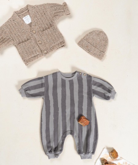 Jumpsuit in blend of natural fibers