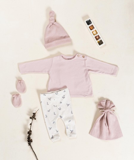 T-shirt de malha com mistura de algod�o org�nico e algod�o reciclado